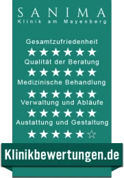 Klinikbewertungen.de Bewertungssiegel Sanima Klinik